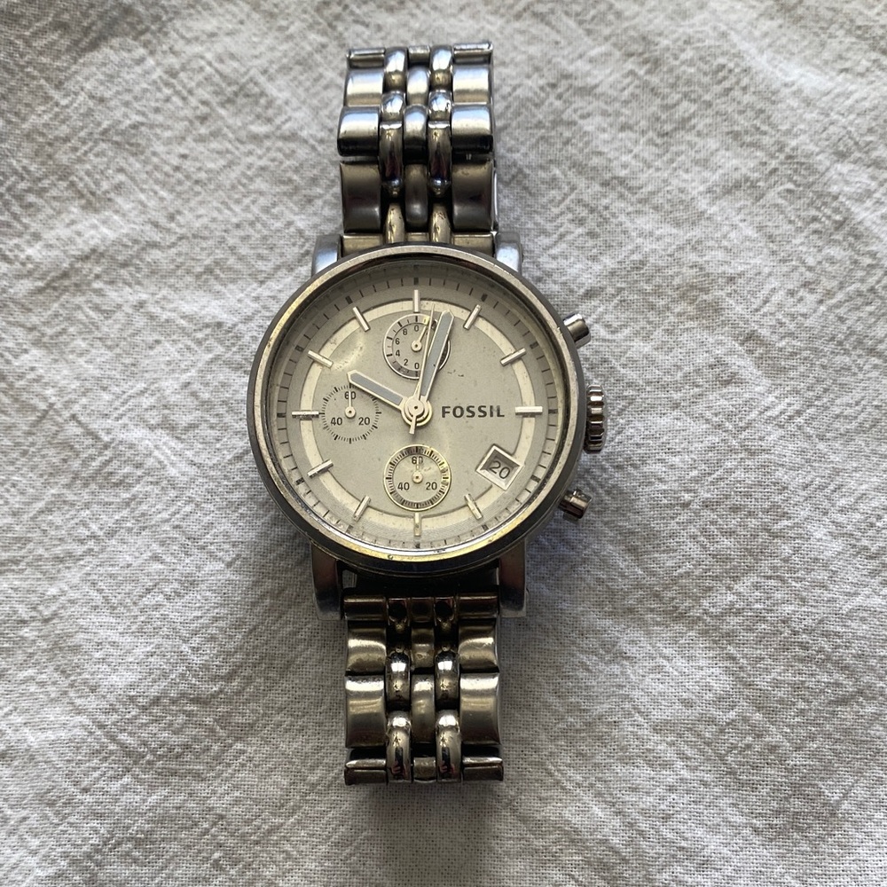 Fossil Silver Chronograph Timepiece